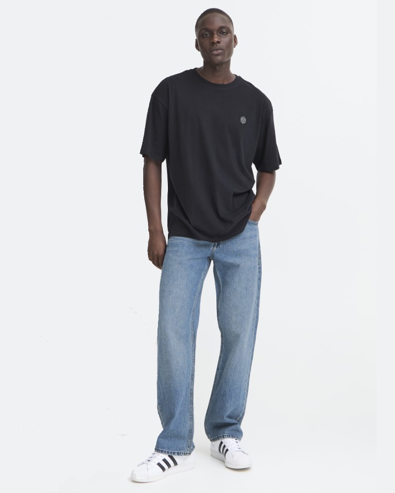 BLEND 5POCKETS LOOSE JEANS - MIDDLE BLUE