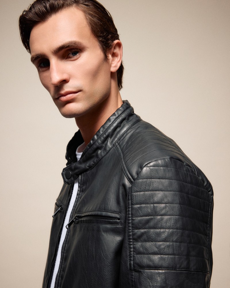 SPLENDID ΑΝΔΡΙΚΟ FAUX LEATHER JACKET - BLACK