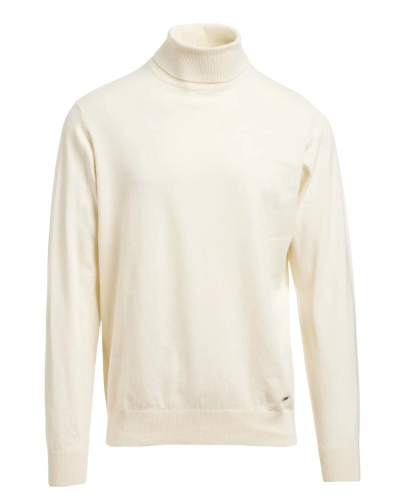 FUNKYBUDDHA ESSENTIAL TURTLE NECK PULLOVER- OFF WHITE