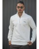 HENRY CLOTHING HALF ZIP HOODIE - WHITE