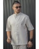 HENRY CLOTHING ΚΟΝΤΟΜΑΝΙΚΟ ΠΟΥΚΑΜΙΣΟ ΜΕ ΜΑΟ ΓΙΑΚΑ - BEIGE
