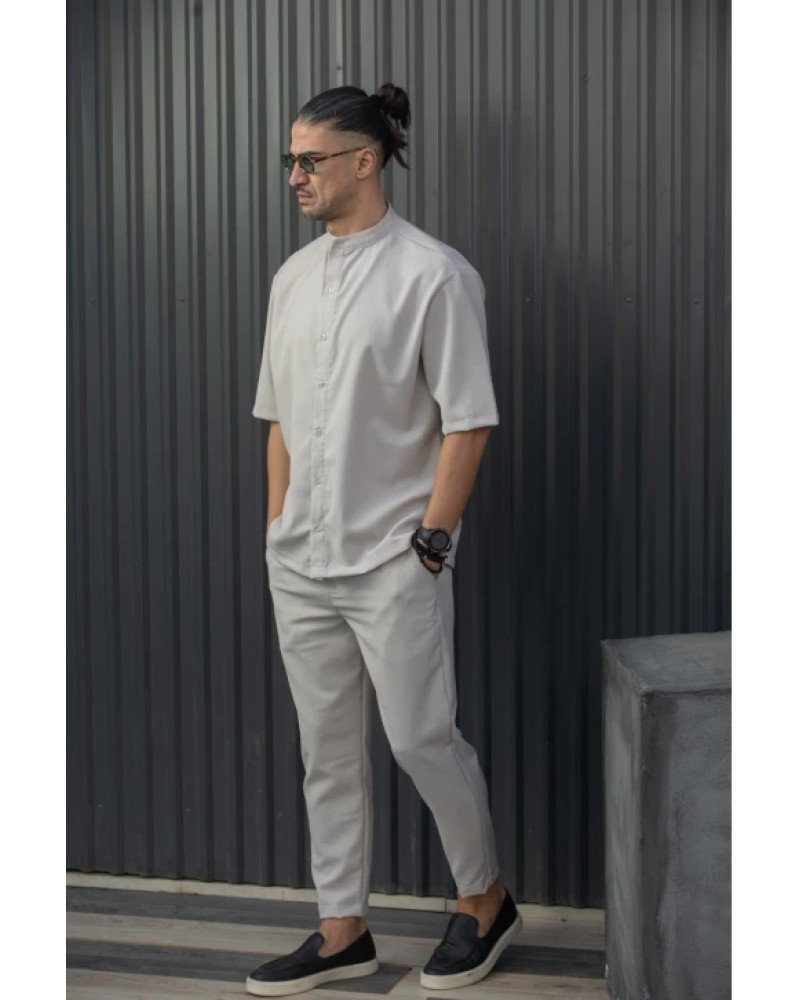 HENRY CLOTHING ΑΝΔΡΙΚΟ ΠΑΝΤΕΛΟΝΙ ΦΟΡΜΑ - BEIGE