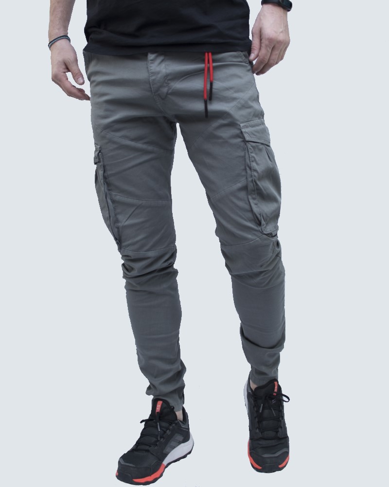 BACK2JEANS CARGO PANTS ARMY - GREY 