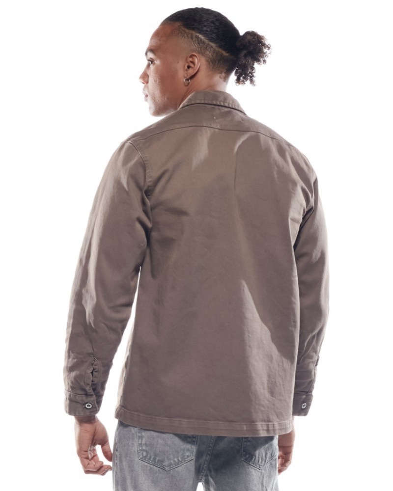 COVERJEANS JEANS OVERSHIRT - CHOCOLATE