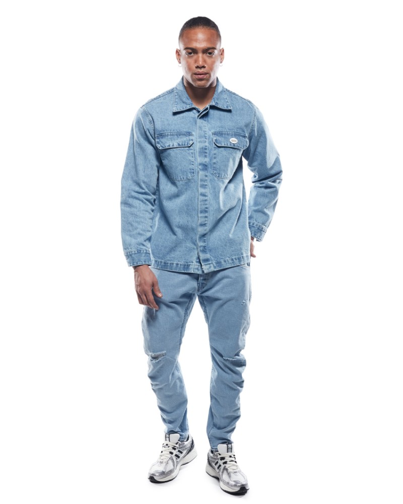 COVERJEANS JEANS OVERSHIRT - BLUE