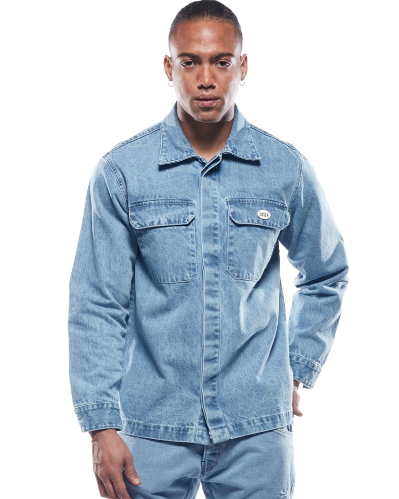 COVERJEANS JEANS OVERSHIRT - BLUE