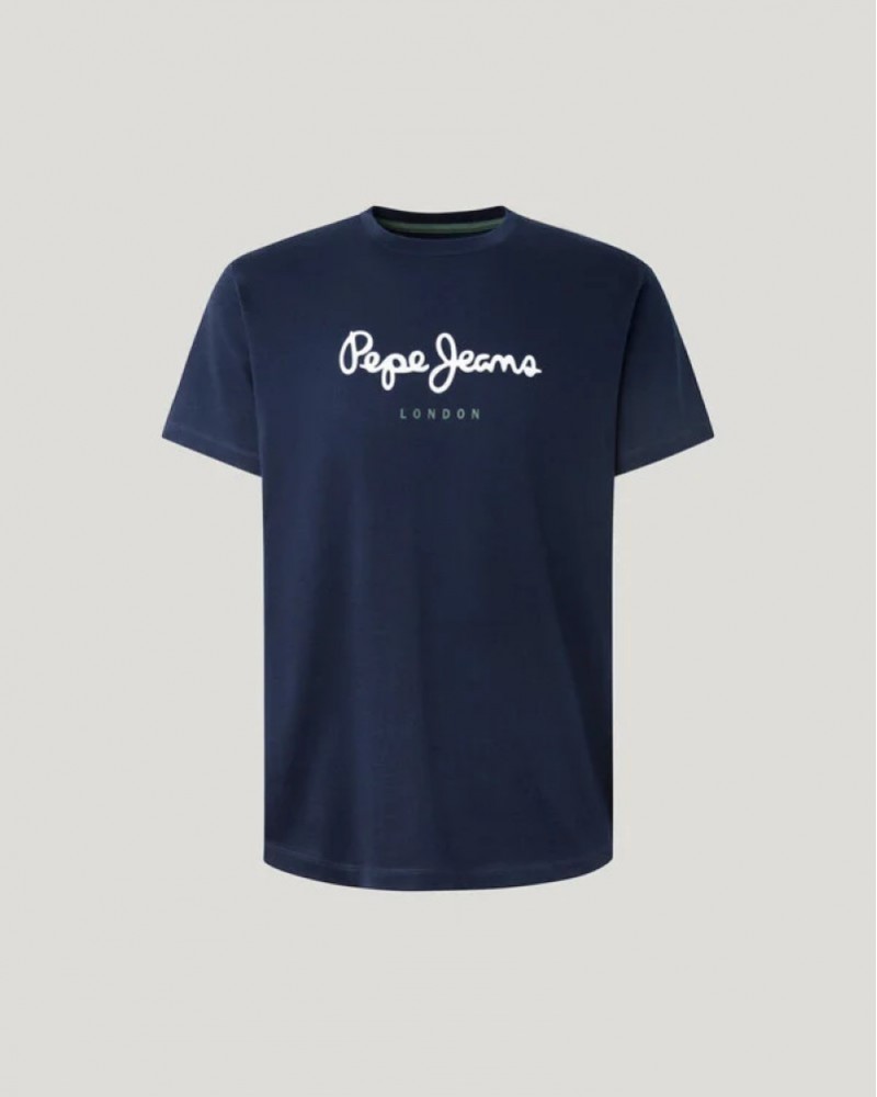 PEPE JEANS ORIGINAL LOGO T-SHIRT - NAVY