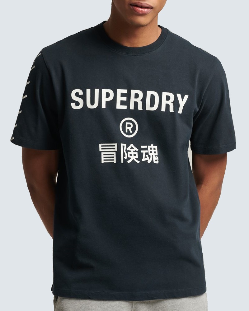 SUPERDRY CODE CORE SPORTS T-SHIRT - NAVY