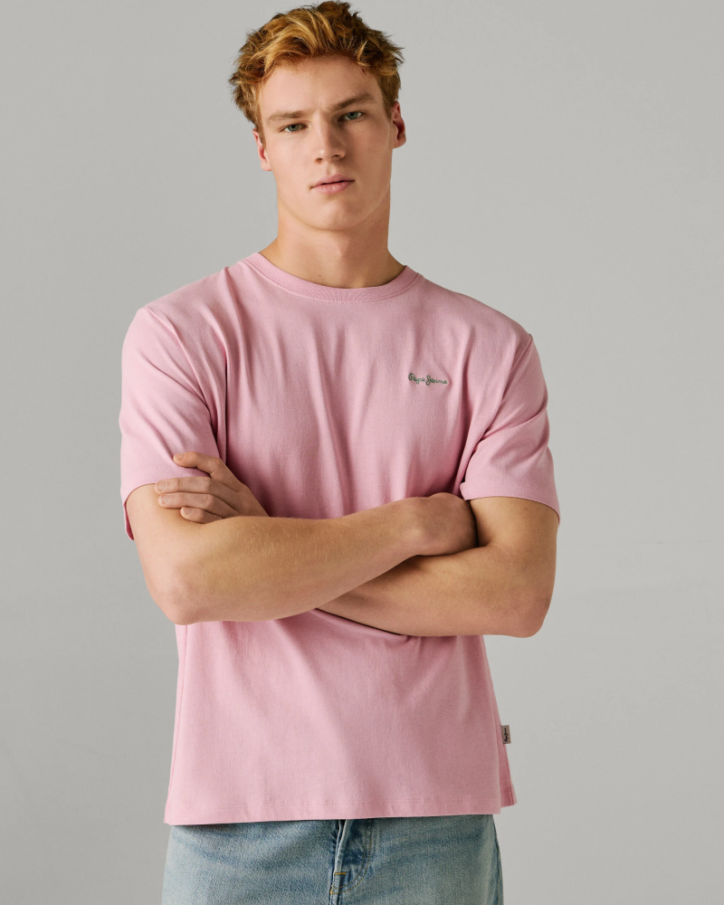 PEPE JEANS ORIGINAL LOGO T-SHIRT - PINK