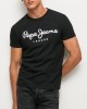 PEPEJEANS SHORT-SLEEVED COTTON T-SHIRT - BLACK