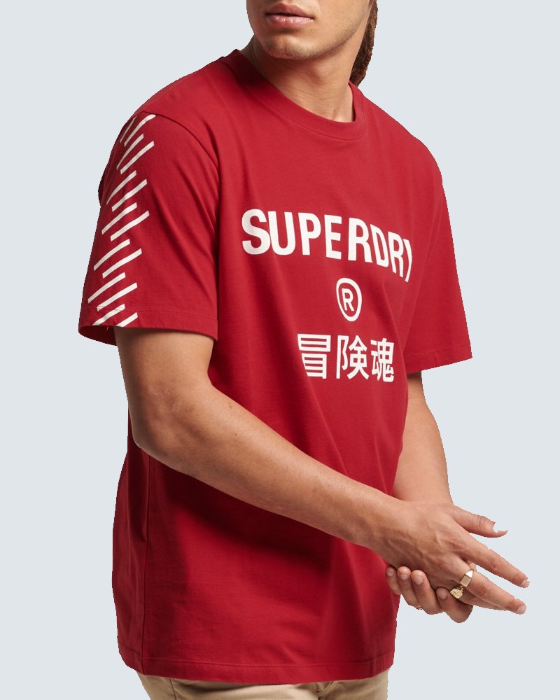 SUPERDRY CODE CORE SPORT T-SHIRT - RED