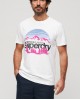 SUPERDRY OUTDOORS GRAPHIC T-SHIRT - WHITE