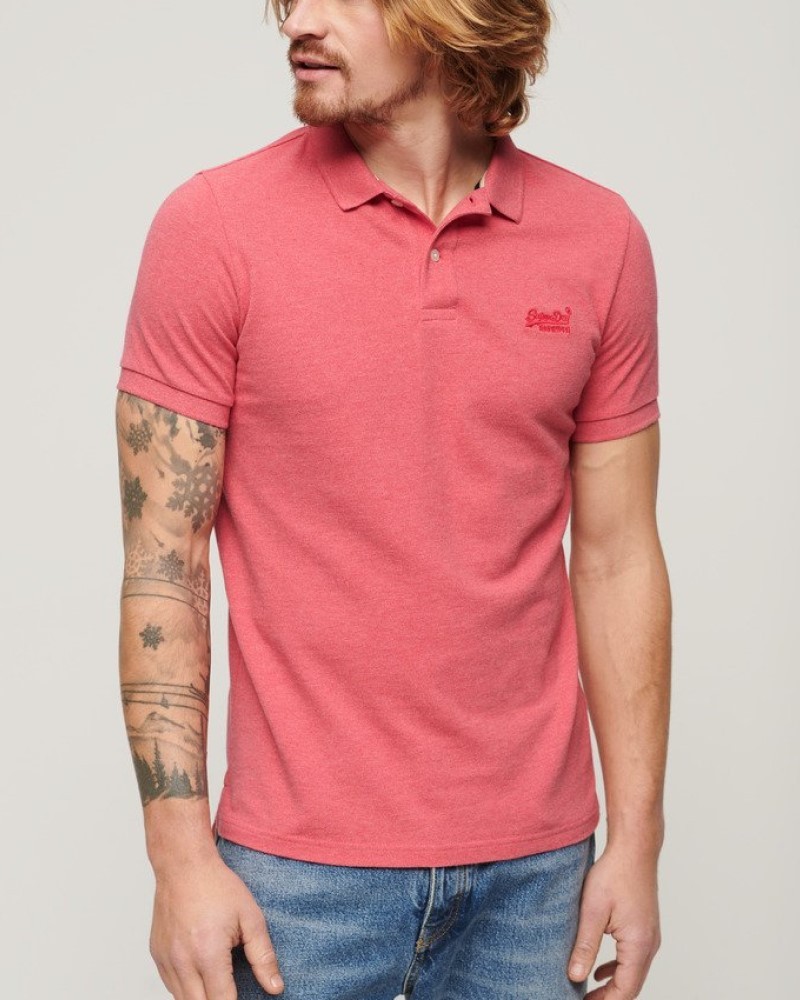SUPERDRY CLASSIC PIQUE POLO SHIRT - RASBERRY PINK