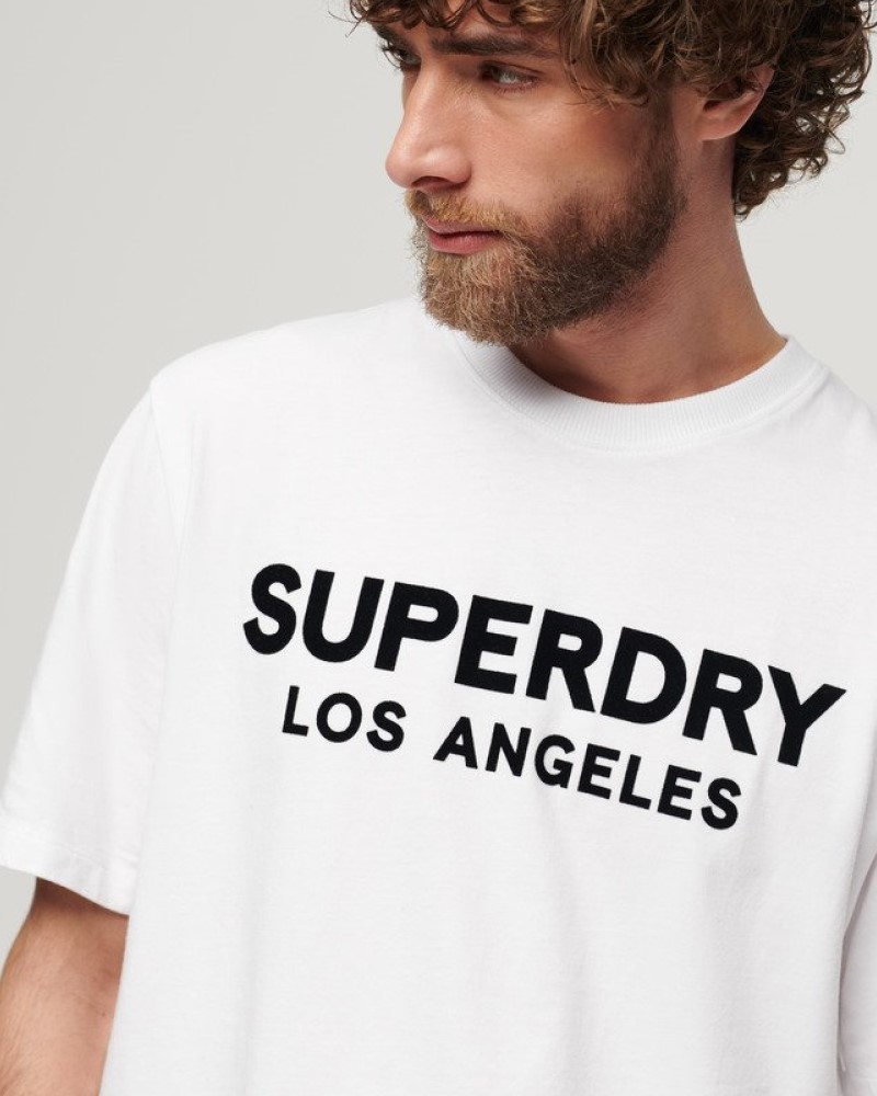 SUPERDRY LUXURY SPORT T-SHIRT - WHITE