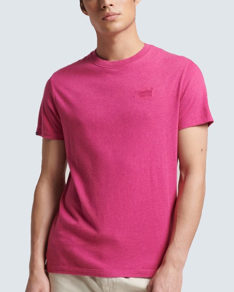 SUPERDRY ORGANIC COTTON ESSENTIAL T-SHIRT- PINK